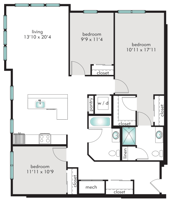 Studio, 1, 2 & 3 Bedroom Apartments in Glastonbury The Tannery